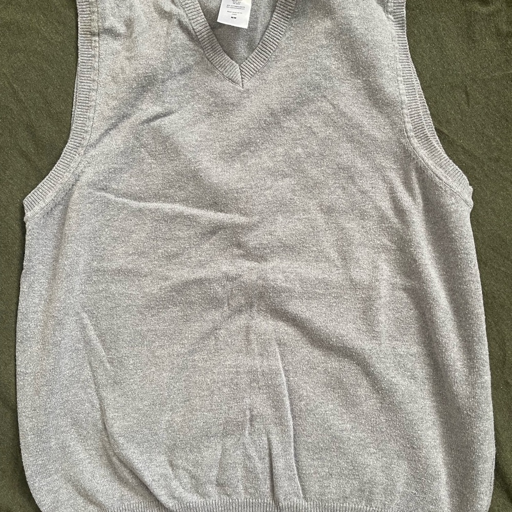 Basic Editions Light Gray Sweater Vest